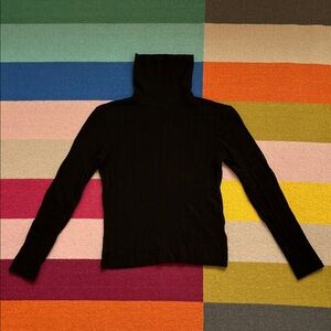 Tanya Taylor Classic Black Turtleneck Sweater